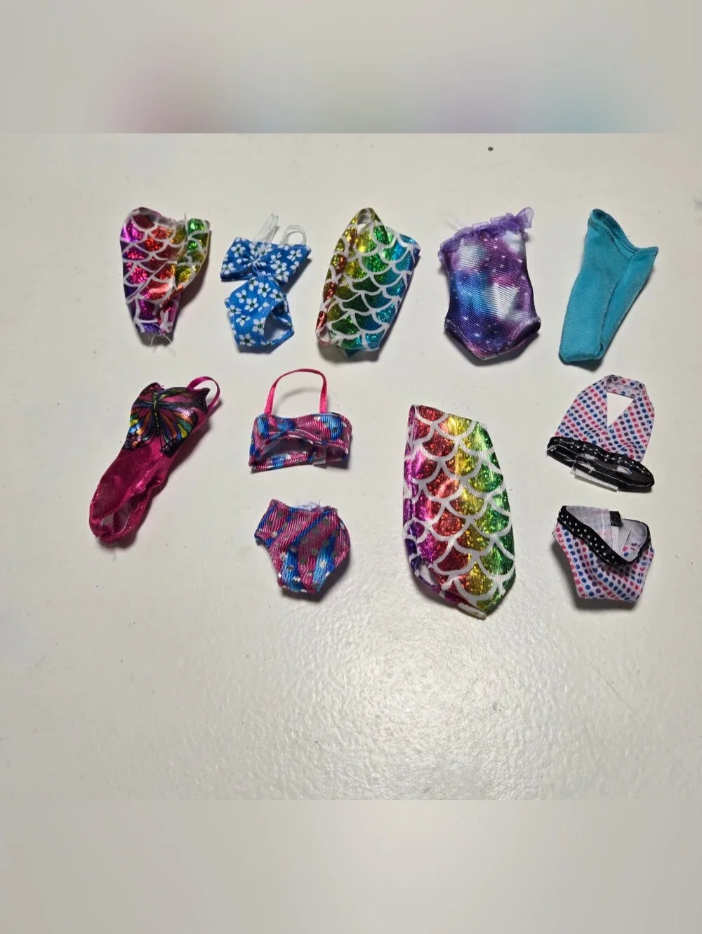 Lot Of 9 Barbie Doll Swim Outfits Bathing Suits & 2 Pieces